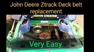 Deck Belt Replacement on John Deere Commercial Ztraks. Too easy! Z915, Z920, Z930, Z950, Z960, Z970