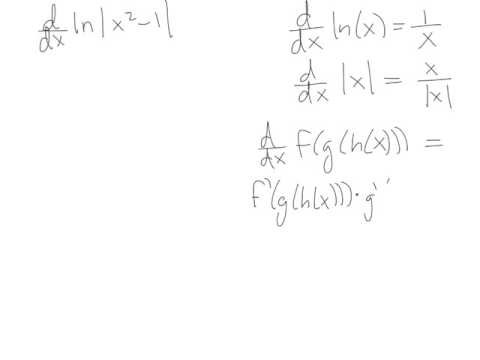 Derivative of ln(abs(x^2 - 1))