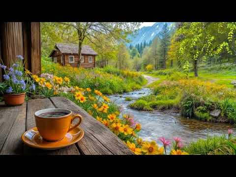 Summer Calm by the Mountain Stream 🌞🌿 | Cozy Cabin Porch Morning | Relax, Reset & Recharge