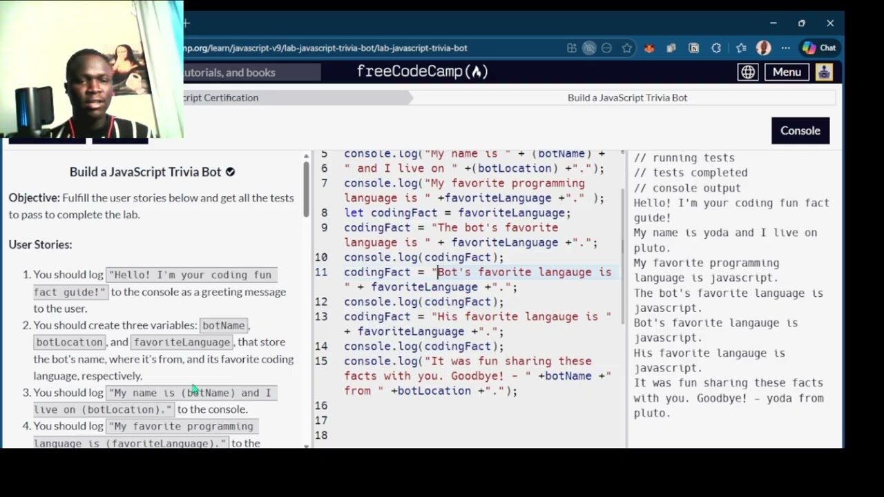 Build a javascript trivia bot tutorial 