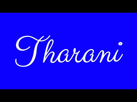 Learn how to Sign the Name Tharani Stylishly in Cursive Writing