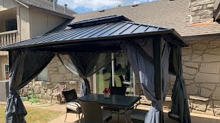 Hoteel 10 x 12 foot gazebo sped up assembly video