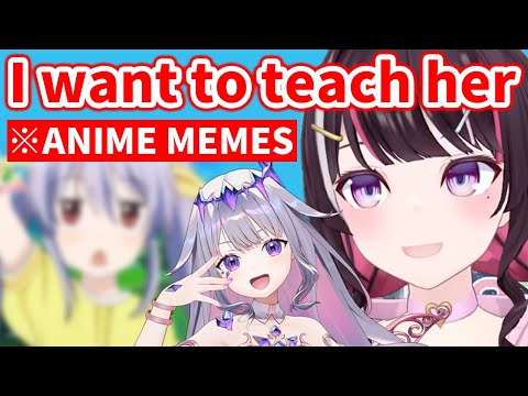 AZKi Wants to Teach Japanese Anime Memes to Biboo【Hololive】