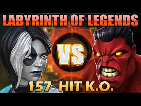 6 Star Domino Takes Down LOL Red Hulk In 157 Hits! -  Marvel Contest Of Champions