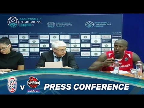 Szolnoki Olaj v Proximus Spirou - Press Conference - Basketball Champions League