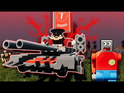 LEGO T-SERIES ARMY ATTACKS THE CITY! - Brick Rigs Roleplay Gameplay - Pewdiepie vs T Series