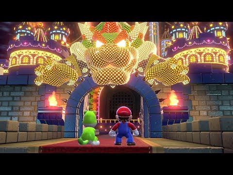 Super Mario 3D World 100% Walkthrough World Bowser - All Green Stars & Stamps