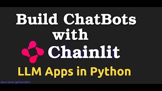 Chainlit CrashCourse - ChainlitとPython、GPTを使用してLLMチャットボットを構築する