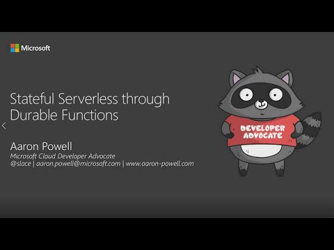 Stateful Serverless through Durable Functions - Aaron Powell- ServerlessDays Melbourne 2019