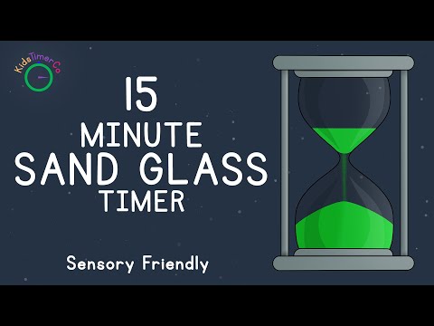 15 Minute Sand Glass Timer - Kids Sensory Friendly Visual Timer