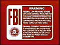 Red FBI Warning Screen 1991 1997 Logo