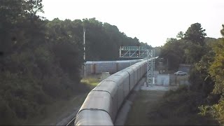 preview picture of video 'Amtrak Auto Train & CSX Auto Rack Merge Together A Rare Catch'