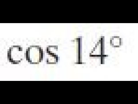 cos 14 degrees