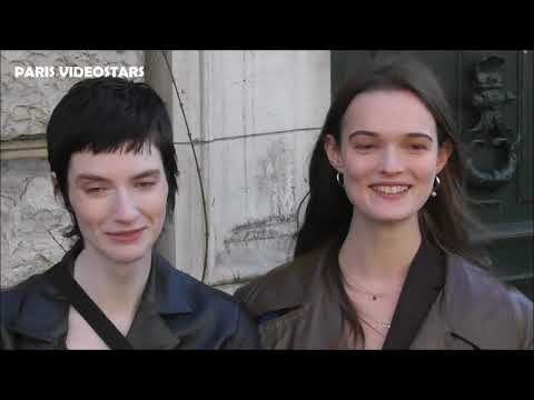 Models Emily Krause, Lulu Tenney after the Hermès show @ Paris Fashion Week 6 march 2021