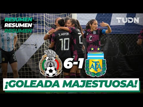 Highlights and goals | Mexico 6-1 Argentina | Women's International Friendly | TUDN