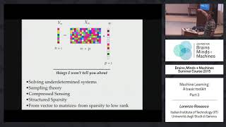 Tutorial 3.3: Lorenzo Rosasco - Machine Learning Part 3