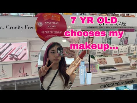 7 YR OLD buys my makeup products