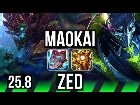MAOKAI vs ZED (JGL) | 4/1/4 | KR Master | 25.8