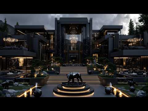 Breathtaking Luxurious Black Mansion.