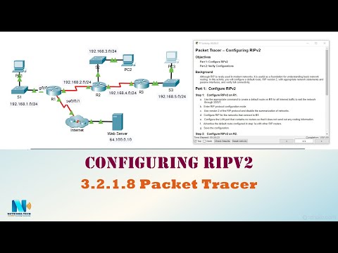 3.2.1.8 Packet Tracer - Configuring RIPv2 (عربي)