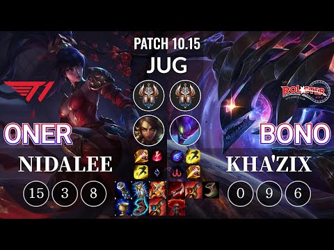 T1 Oner Nidalee vs KT Bono Kha'Zix Jungle - KR Patch 10.15