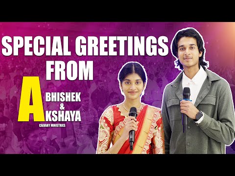 Special greetings from Abhishek and Akshaya #calvaryministries #akshayapraveen #abhishekpraveen