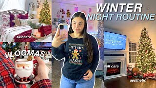 WINTER NIGHT ROUTINE 🌙❄️ self care, unwind, that girl & skincare routine