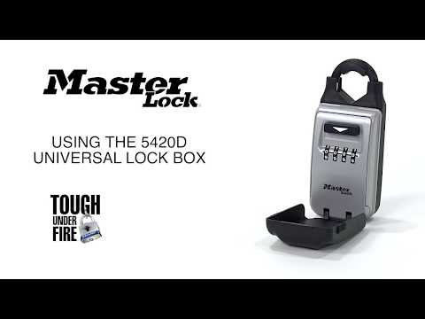 Operating the Master Lock 5420D Universal Lock Box
