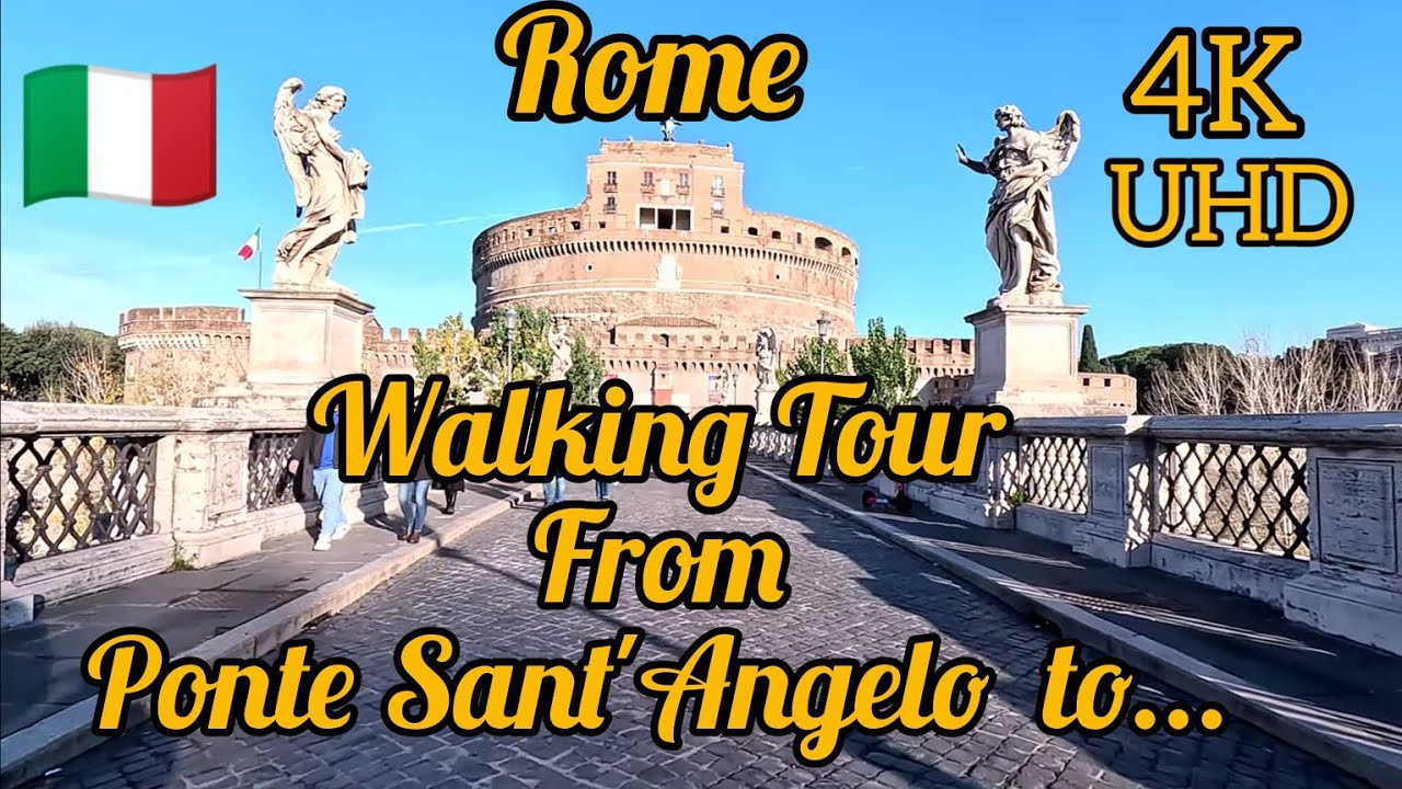Explore the captivating beauty of Ponte Sant'Angelo on foot.