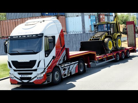 Iveco Stralis Hi Way - Backhoe Loader Transport - Euro Truck Simulator 2