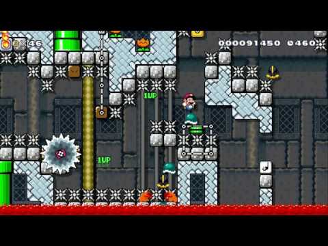 鬼畜半自動 ～勇猛果敢～ A+↑長押し【Hold A+↑】 by すぺーど - SUPER MARIO MAKER - NO COMMENTARY 1ax