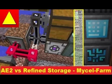 Refined Storage vs AE2 ME System Mycel Farm Tutorial GER