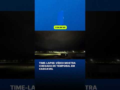 Time-lapse: vídeo mostra chegada de temporal em Cascavel