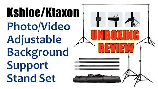 Under $26 Kshioe/Ktaxon Photo, Live Streaming & Video Background Support Stand Set Unboxing & Review