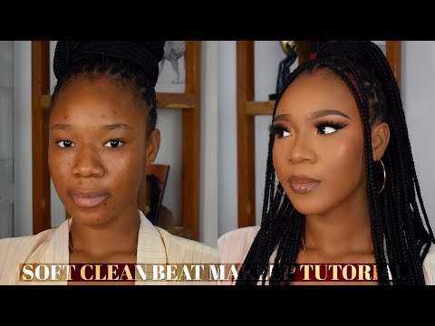 CLIENT TRANSFORMATION||  CLEAN  NATURAL BEAT Makeup Tutorial #softglam #woc #darkskin #brownskin