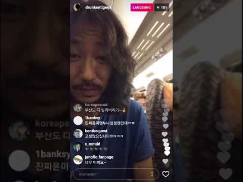Tiger JK and Tasha (Yoon Mi-rae) Insta Live On The Train