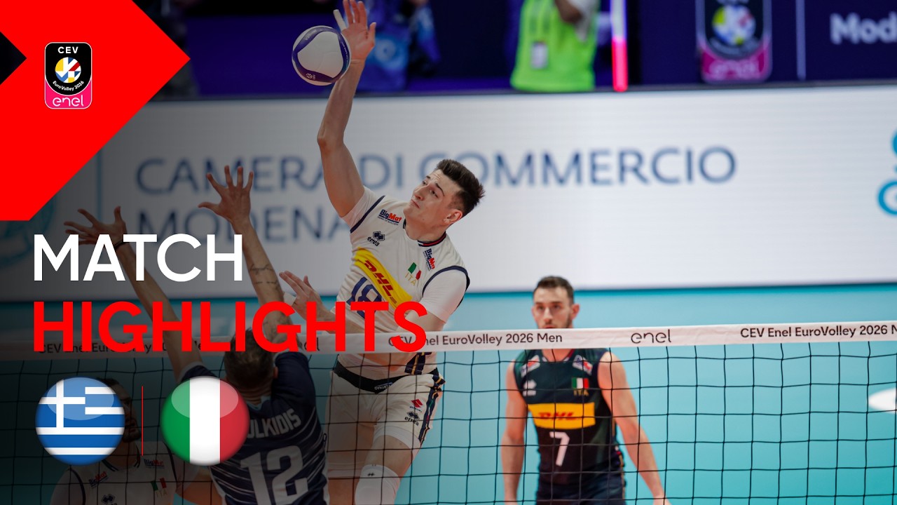 Highlights | Greece vs. Italy | CEV Enel EuroVolley 2026 | Men