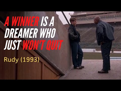 Rudy Motivational Speech - Quitting Scene [CC]