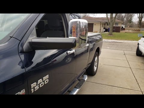 Tow Mirror Upgrade 2015 Dodge Ram 1500, How to Turn on Turn Signals and Puddle Lights