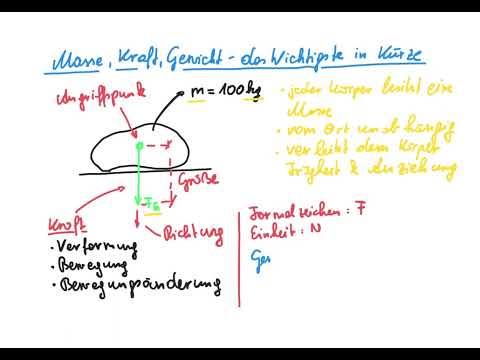 Masse, Kraft, Gewicht - die wichtigsten Grundlagen