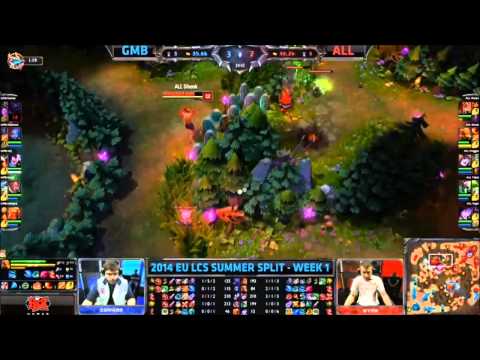 GMB vs ALL   2014 EU LCS SUMMER W1 D3