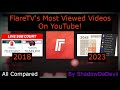 FlareTV's Most Viewed Videos On YouTube! (2018 - 2023) View Count History All Compared