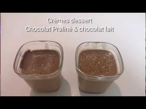 Recette creme dessert chocolat lait et chocolat praliné yaourtière seb multi delices