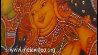 Final touches to a mural