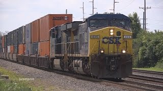 preview picture of video '(20) EB CSX Stack Train @ Blasdell, NY.  July 25 2014'