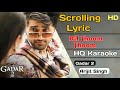 Dil Jhoom Jhoom HQ Karaoke Scrolling Lyric Arijit Singh Gadar 2