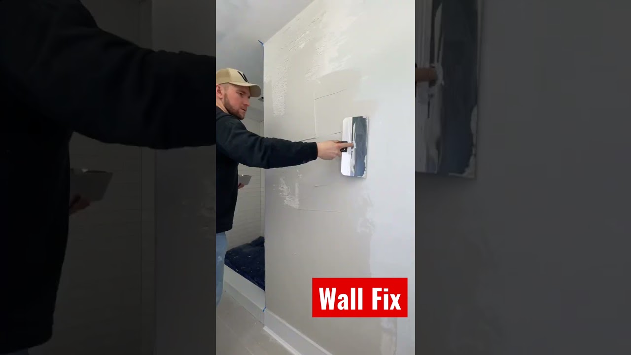 How to fix uneven wall. #diyshorts #youtubeshorts #diy
