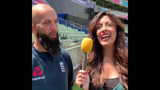 || Moin Ali didn't look at the girls face during the entire interview || video