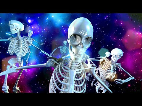 4K Screensaver | Halloween Dancing Skeletons– Psychedelic VJ Loop (No Sound)