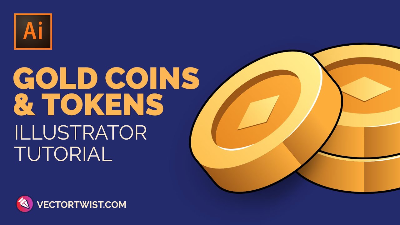 How to Create Vector Gold Coins or Tokens (Crypto) In Adobe Illustrator